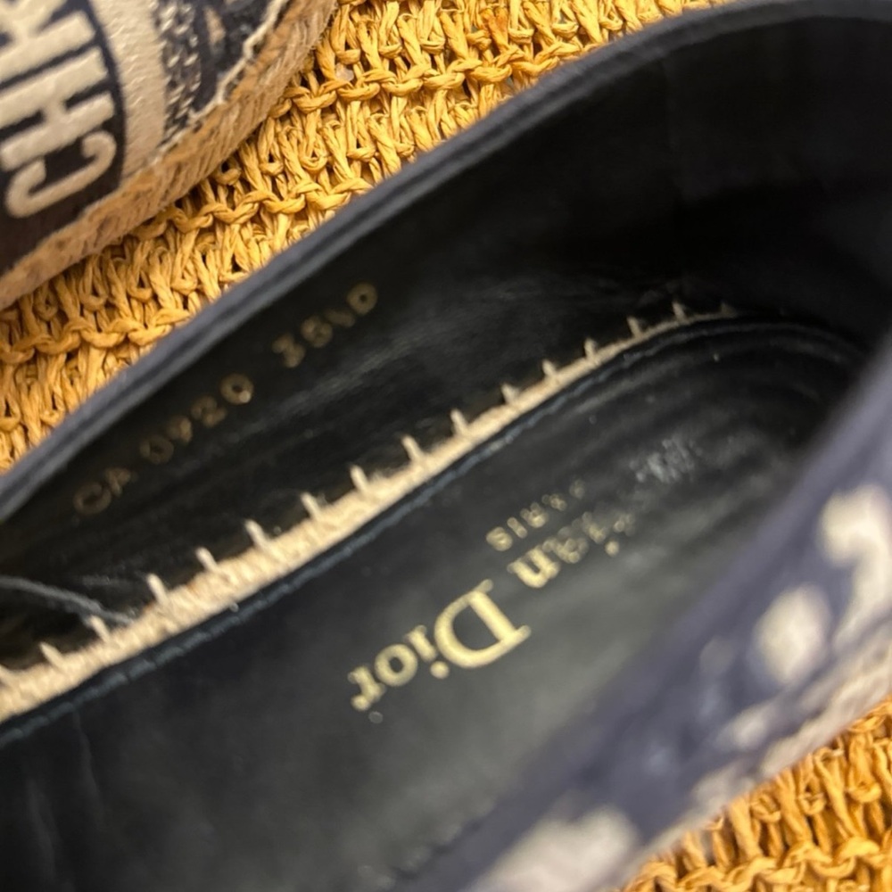 Dior Navy and Cream Espadrilles - Picture 6 of 7